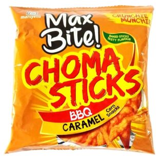 Max Bite Choma Sticks BBQ Caramel Corn Snacks