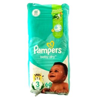 Pampers Baby Dry Midi Size 3 60 Diapers(6-10kg)