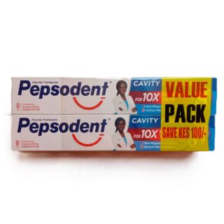 Pepsodent Fluoride Toothpaste – 150g + 150g (Value Pack)