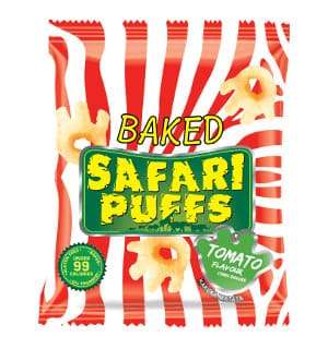 Baked Safari Puffs Tomato Flavour 12g