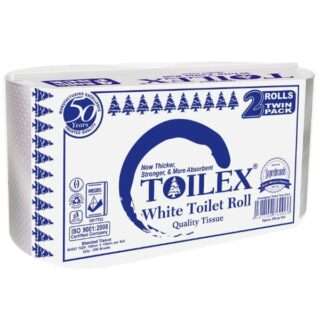 Toilex White Toilet Paper Roll - 2Pack